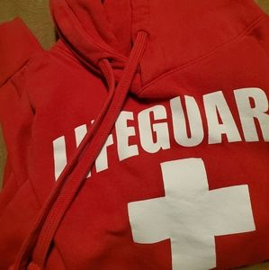 Bright Red Lifeguard Hoodie